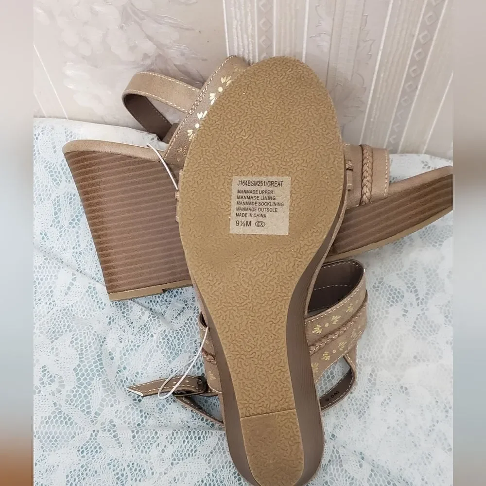 Jellypop Comfort Fit Wedges Sandals NWOT